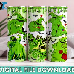 oogie boogie pumpkin tumbler, nightmare before christmas, halloween tumbler png, horror character tumbler wrap