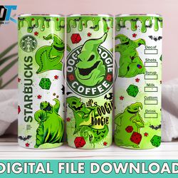 oogie boogie pumpkin tumbler png, nightmare before christmas, halloween tumbler png, horror character tumbler wrap