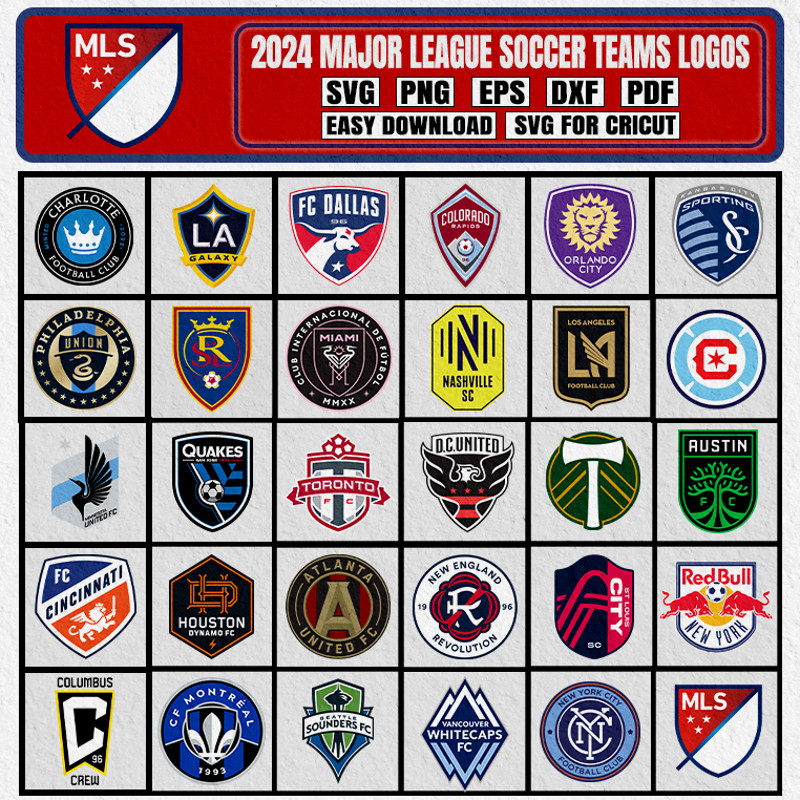 2024 MLS Teams Logo Svg Bundle Soccer Svg Major League Soccer Premium Quality Svg Digital Download 0