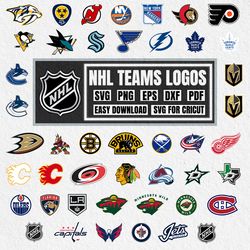 nhl teams bundle svg, hockey svg, nhl team logos svg, nhl svg, sport svg, all sport team svg
