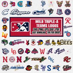 milb triple-a teams svg, baseball logo svg, baseball svg, milb team bundle svg, sport svg, baseball printable