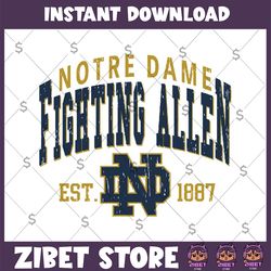 vintage 90's notre dame fighting ailen svg, notre dame svg, vintage style universityof notre dame svg, png svg dxf ncaa