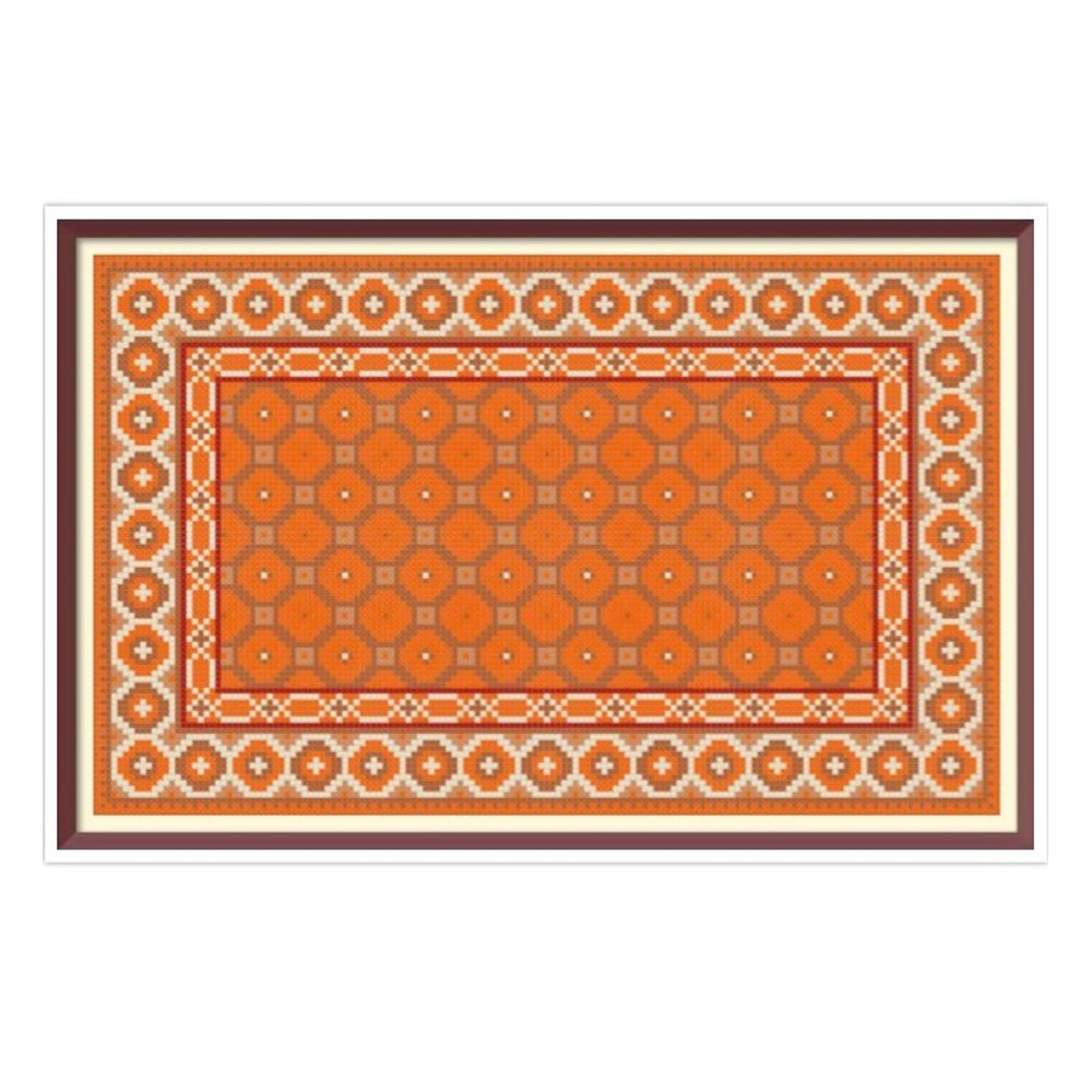Doll Rug - Cross Stitch Pattern - PDF Making Miniature Oriental Doll House Carpet - Barbie Rug - Geometric Embroidery - Reproduction of 1510.jpg