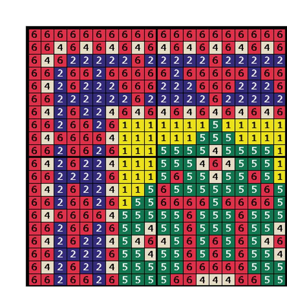 Making Miniature Oriental Rugs and Carpets - Cross Stitch Pattern - PDF Counted Doll House Carpet - Dolls Rug - Geometric Embroidery.png