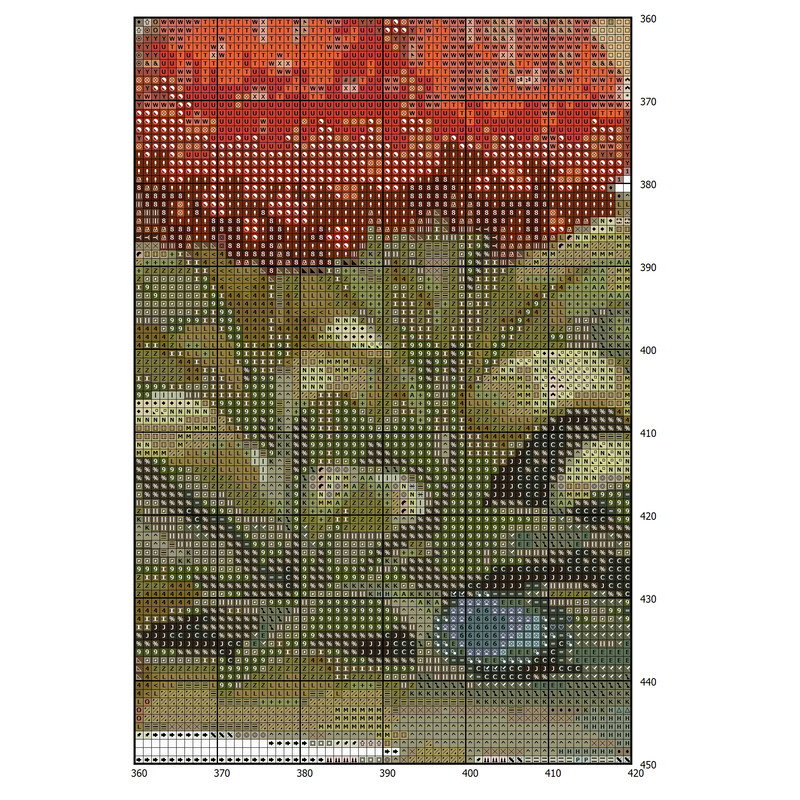 Cottage - Cross Stitch Pattern - PDF Counted House Village - Fabulous Fantastic Magical Little House in Garden - House in Flowers - 5 Sizes (2).png