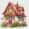 House in Garden - Cross Stitch Pattern - PDF Counted House Village - Fabulous Fantastic Magical Little Cottage - House in Flowers - 5 Sizes.png