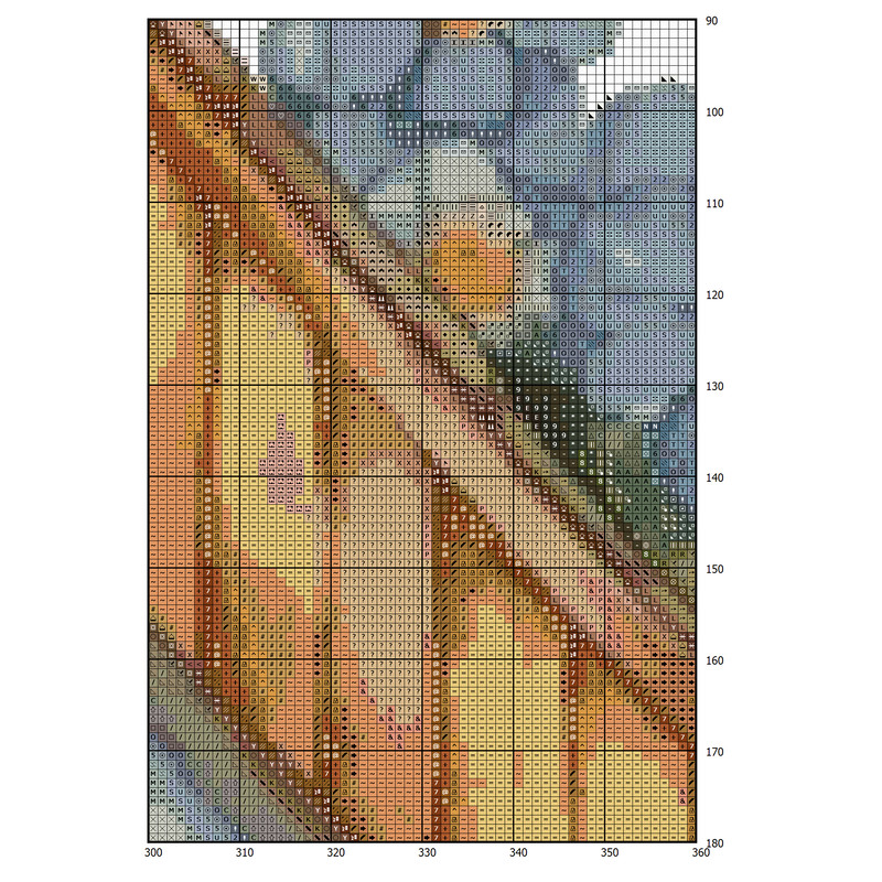 House Village - Cross Stitch Pattern - PDF Counted House in Garden - Fabulous Fantastic Magical Little Cottage - House in Flowers - 5 Sizes (2).png