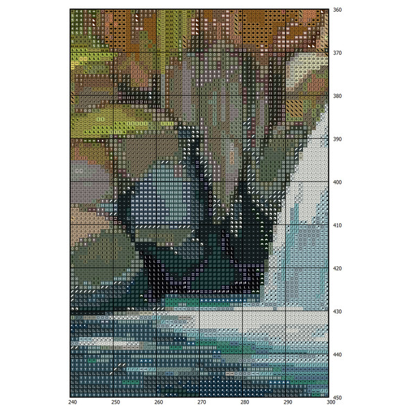 The House by the River - Cross Stitch Pattern - PDF Counted The House is Wooden - Fabulous Fantastic Magical House with a Mill - 5 Sizes (2).png