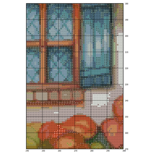 Cottage in Garden - Cross Stitch Pattern - PDF Counted House Village - Fabulous Fantastic Magical Cottage - House in Flowers - 5 Sizes (2).png