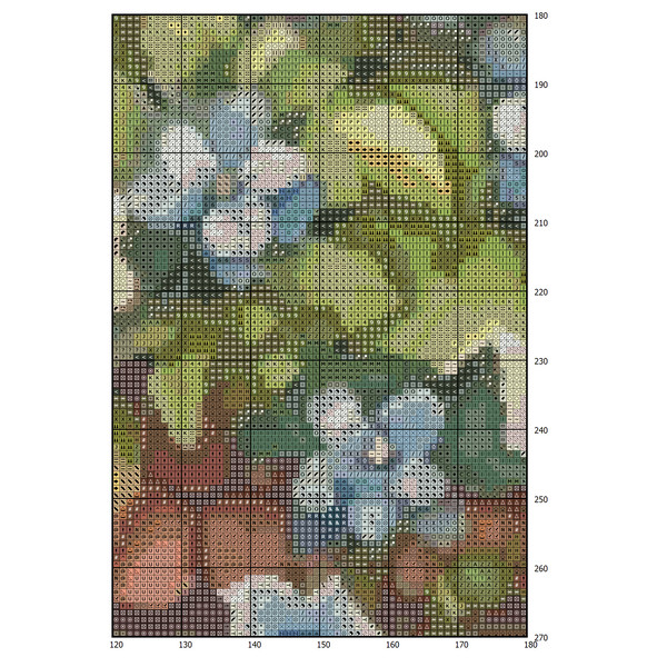 House Village - Cross Stitch Pattern - PDF Counted House in Garden - Fabulous Fantastic Magical Little Cottage - House in Flowers - 5 Sizes (2).png