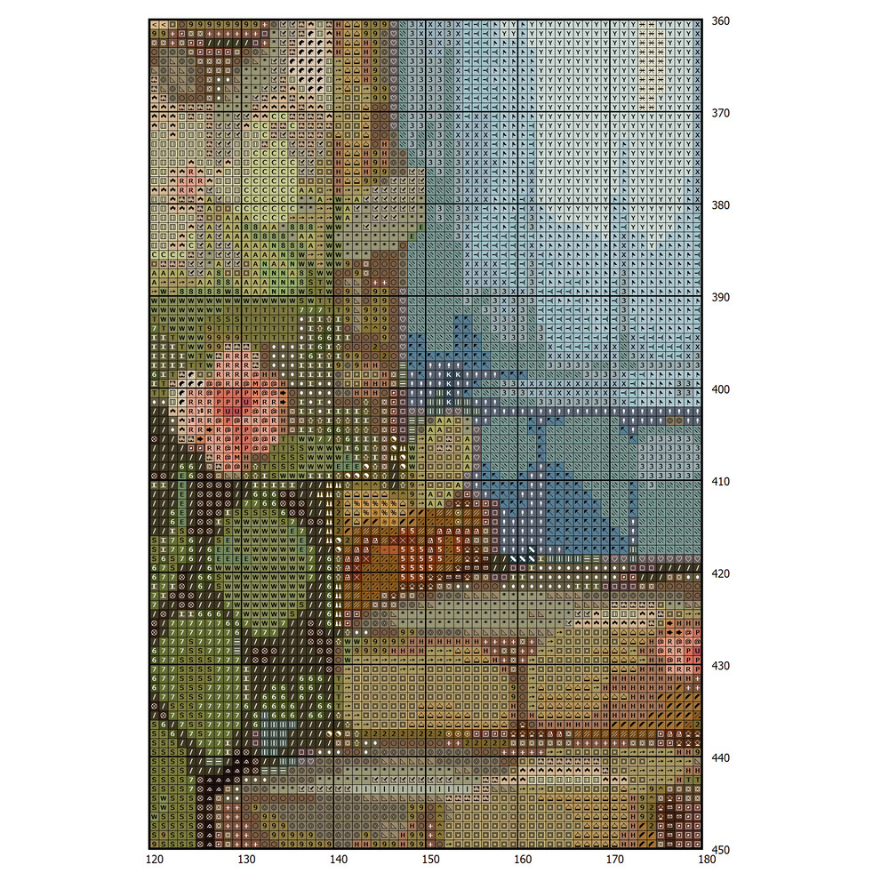 Cottage in Garden - Cross Stitch Pattern - PDF Counted House Village - Fabulous Fantastic Magical Cottage - House in Flowers - 5 Sizes (2).png