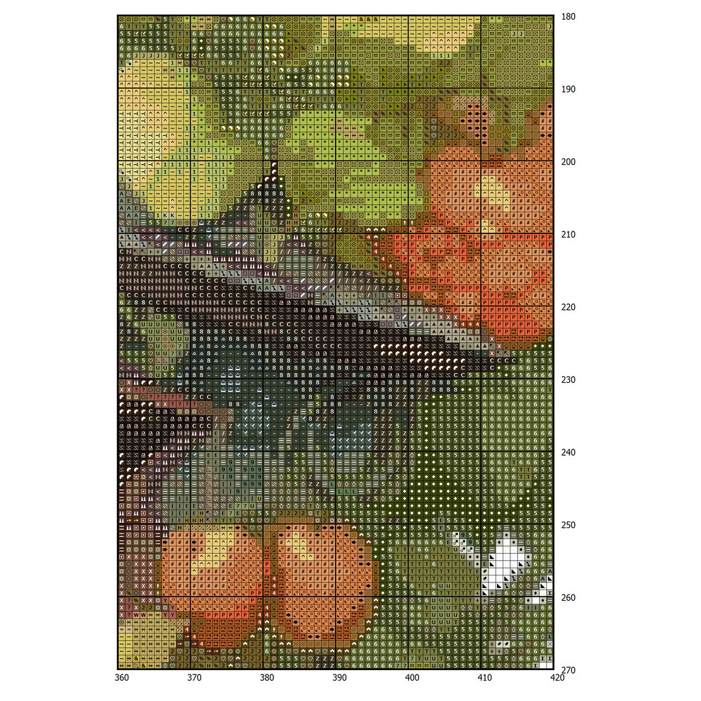 Cottage in Garden - Cross Stitch Pattern - PDF Counted House Village - Fabulous Fantastic Magical Cottage - House in Flowers - 5 Sizes (2).png