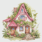 Cottage in Flowers - Cross Stitch Pattern - PDF Counted House Village - Fabulous Fantastic Magical House in Garden - 5 Sizes.png