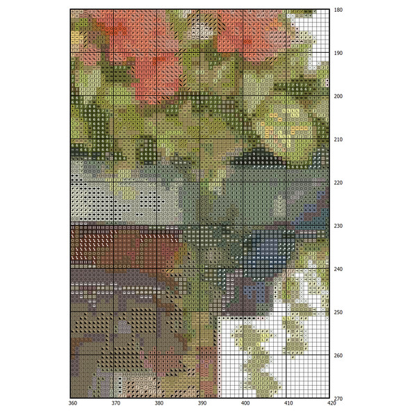 Cottage Cross Stitch Pattern PDF Counted House Village - Fabulous Fantastic Magical Little House in Garden - House in Flowers - 5 Sizes (2).png