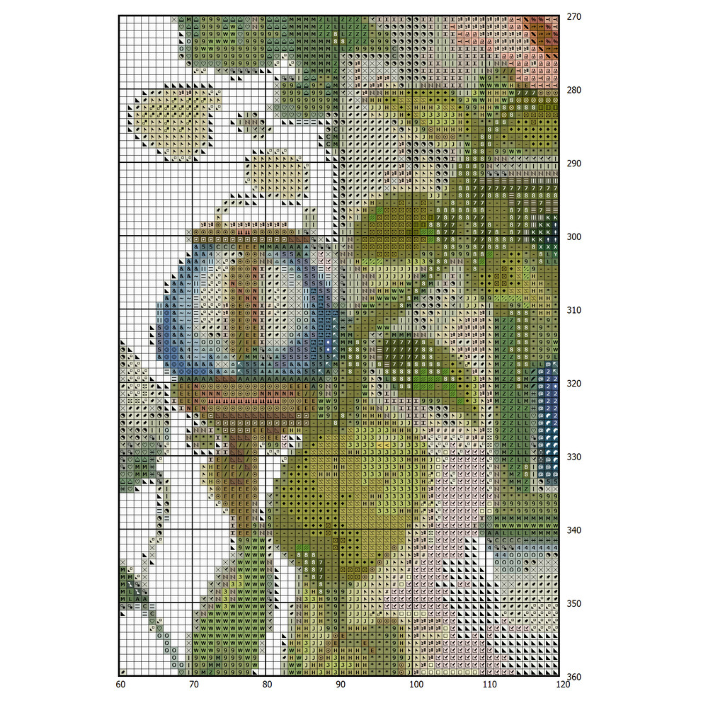 House Village - Cross Stitch Pattern - PDF Counted House in Garden - Fabulous Fantastic Magical Little Cottage - House in Flowers - 5 Sizes (2).png