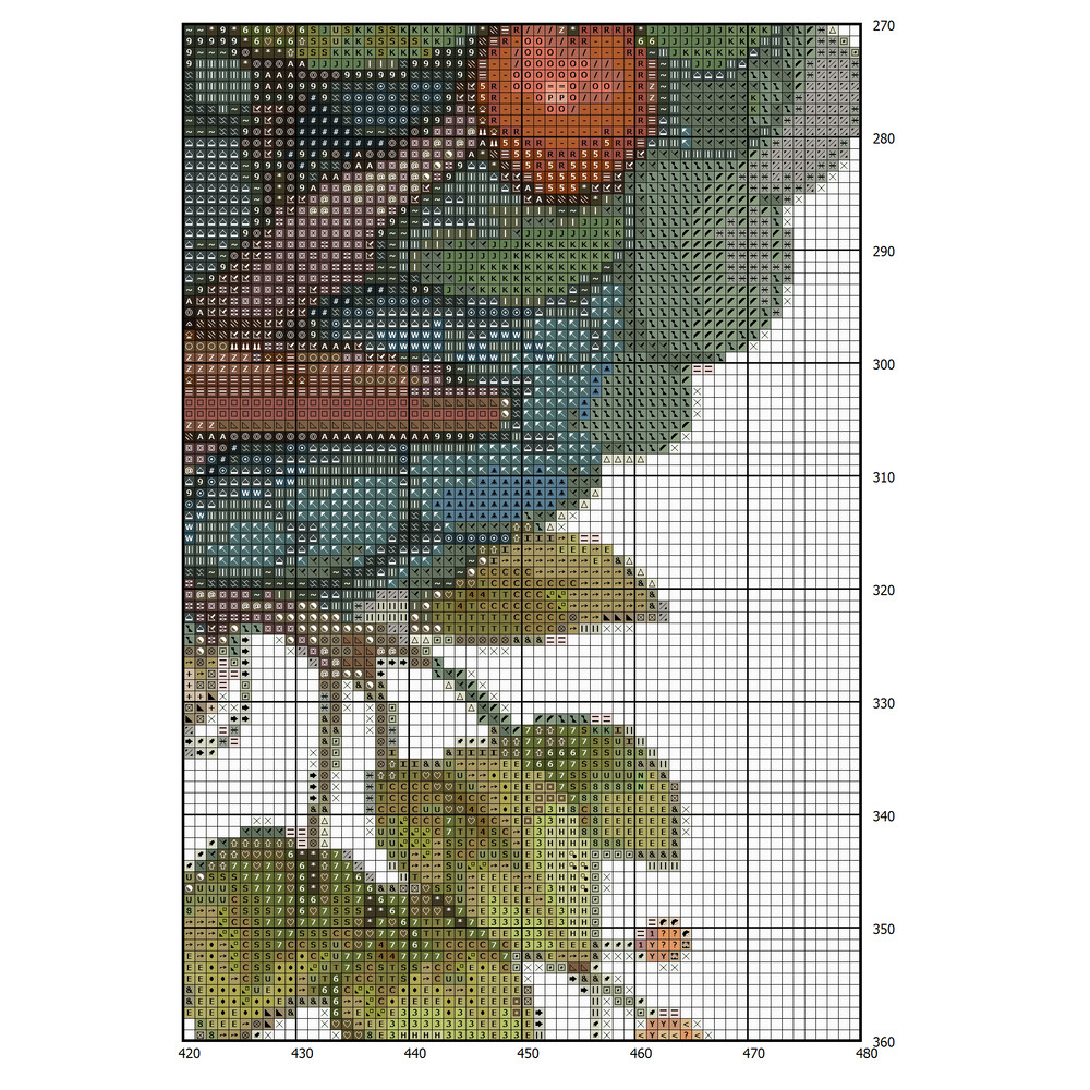 Cottage in Garden - Cross Stitch Pattern - PDF Counted House Village - Fabulous Fantastic Magical Cottage - House in Flowers - 5 Sizes (2).png