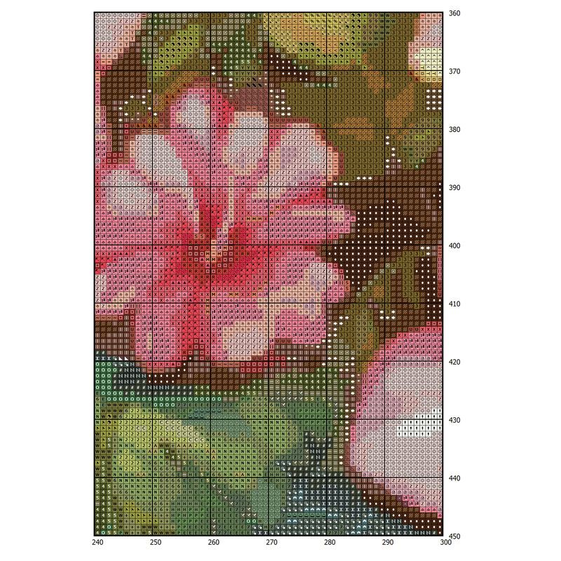 Cottage in Flowers - Cross Stitch Pattern - PDF Counted House Village - Fabulous Fantastic Magical House in Garden - 5 Sizes (2).png