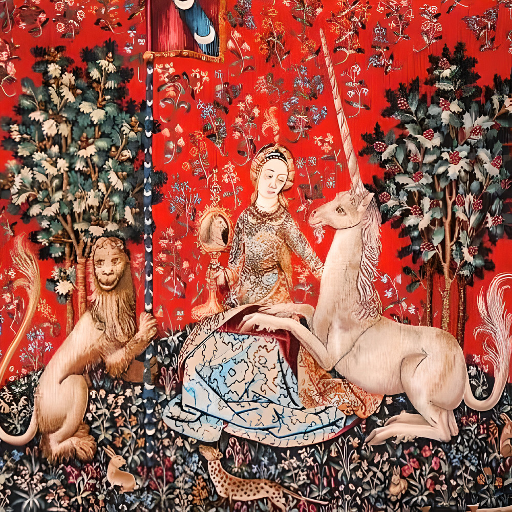 Vintage Cross Stitch Pattern The Lady with the Unicorn 15th Century PDF Counted 718w x 718h (2).jpg