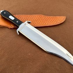 Personalized Handmade 5160 Steel Iron Mistress Bowie Knife with Micarta Handle with leather sheath