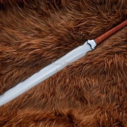 24 inches long blade the spit sword- large sword-real working machete-tools for clearing bushes-hand forged sword-jungle