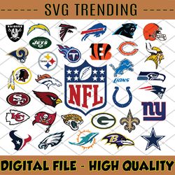 NFL Teams SVG Football Svg Nfl Svg All Nfl Teams Svg Nfl Logo Svg Football Svg Football Teams Svg Cut File (Instant Down