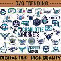 34 files charlotte hornets svg, charlotte svg, hornets svg logo for silhouette, cricut, nba svg, nba svg, basketball cli