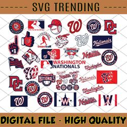 33 Files Washington Nationals Svg, Cut Files, Baseball Clipart, Cricut Nationals svg, Washington Cutting Files, MLB svg,