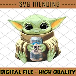 Baby Yoda with BUSCH Latte PNG, Baby Yoda png, Sublimation ready, png files for sublimation