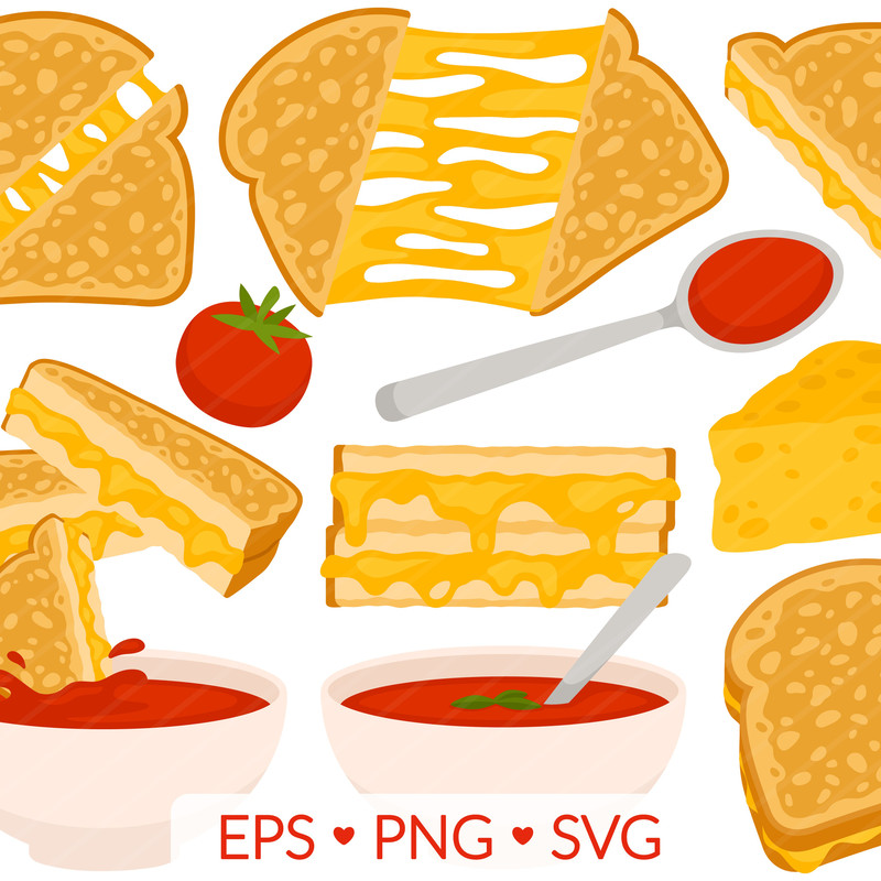Grilled Cheese Clipart SVG PNG EPS Images Grilled Cheese Sandwich Toasted Cheese Cheddar Toast To 0