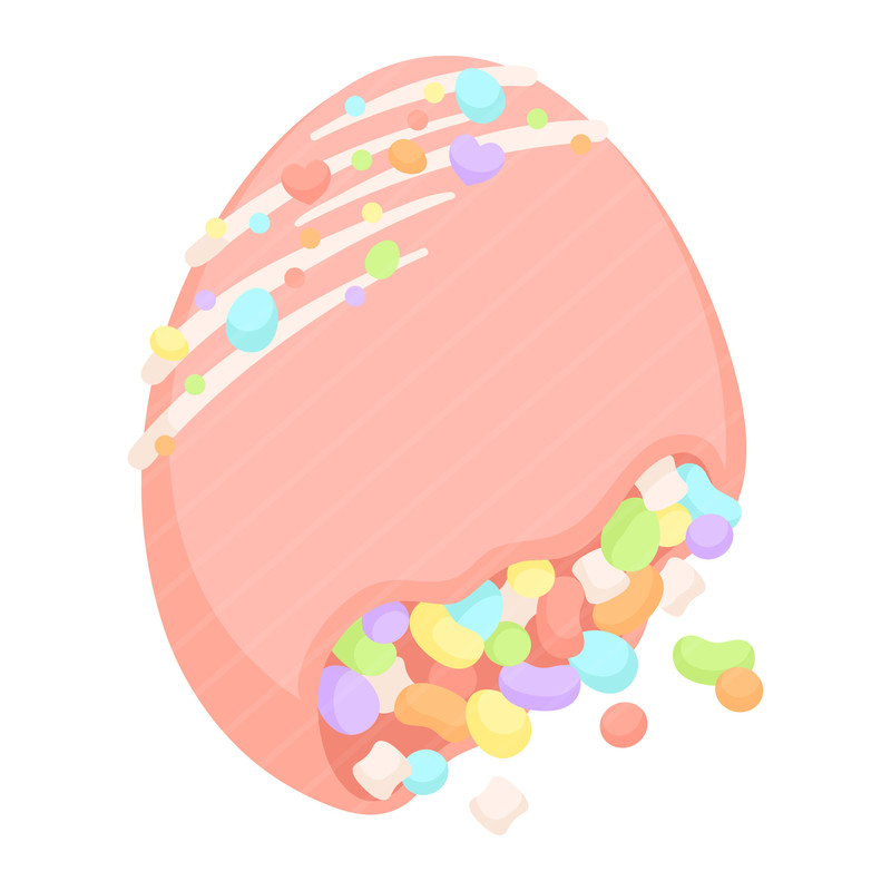 Easter Breakable Egg Candy Clipart SVG PNG EPS Images Easter Egg Chick Bunny Caramel Apple Chocol 3
