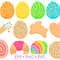 Easter Pan Dulce Clipart SVG PNG EPS Images Easter Eggs Concha Galleta Mexican Bakery Churro Puer 0