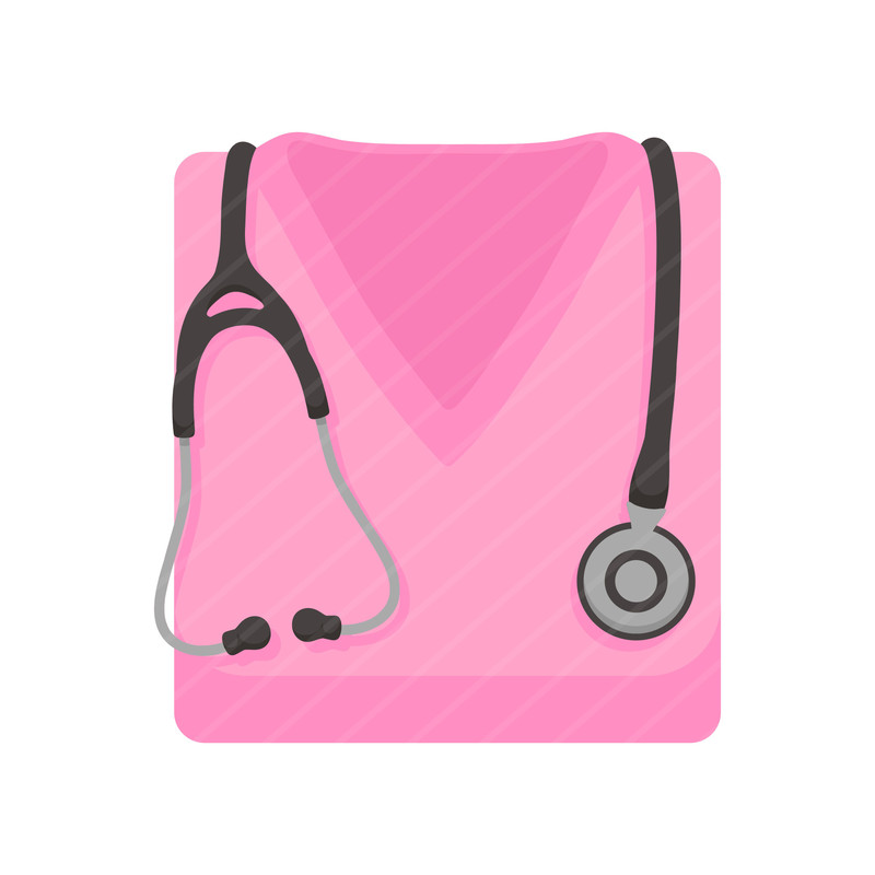 Nursing Clipart  SVG PNG EPS Images  Blue  Pink Nursing Items Stethoscope Thermometer Scrubs X Ray  3