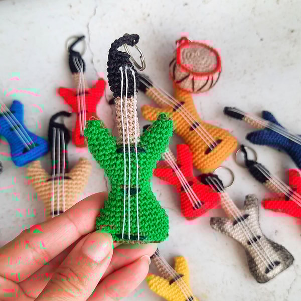 Crochet Pattern Guitar. Amigurumi. Keychain. Brooch. PDF Eng | Inspire ...