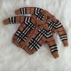 Cute jacket for Blythe, knitted clothes for blythe