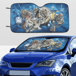 iron maiden car sunshade