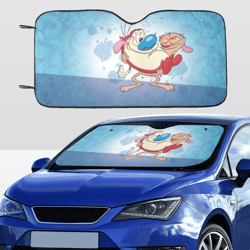 ren and stimpy car sunshade