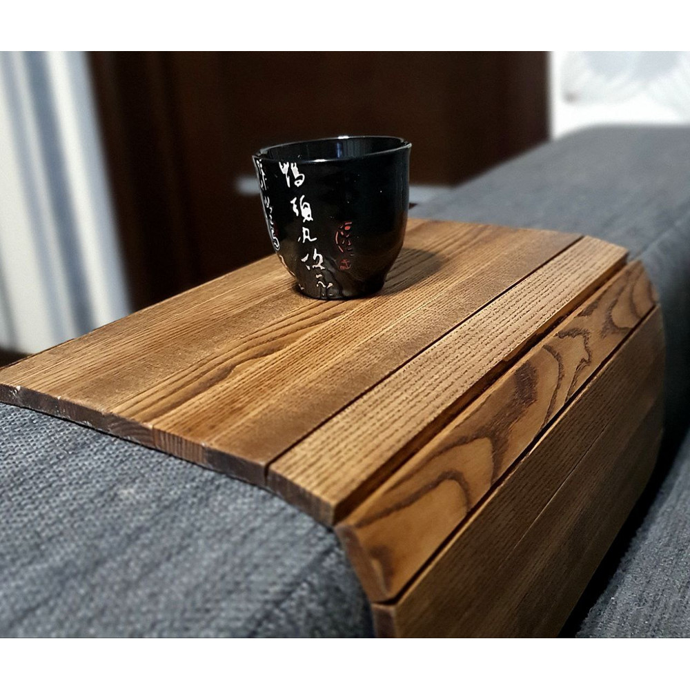 Sofa Arm Tray Walnut Color Sofa Tray Table Armrest Tray Wooden Coffee Table Lap Desk Wooden Tray 10