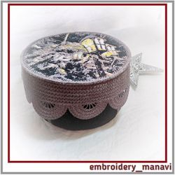 In the hoop machine embroidery designs box with a lid Lantern