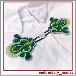 FSL decorative clasp for clothes Embroidery design in the hoop(ITH) - Embroidery Manavi 05