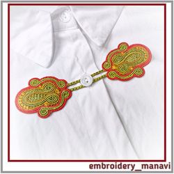 FSL Chinese, Japanese-style clasp Embroidery design in the hoop(ITH) - Embroidery Manavi 05