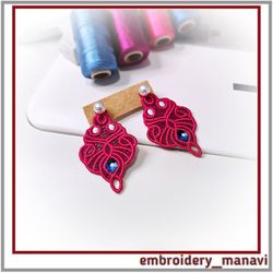 FSL jewelry In The Hoop design Earrings(ITH) - Embroidery Manavi 05