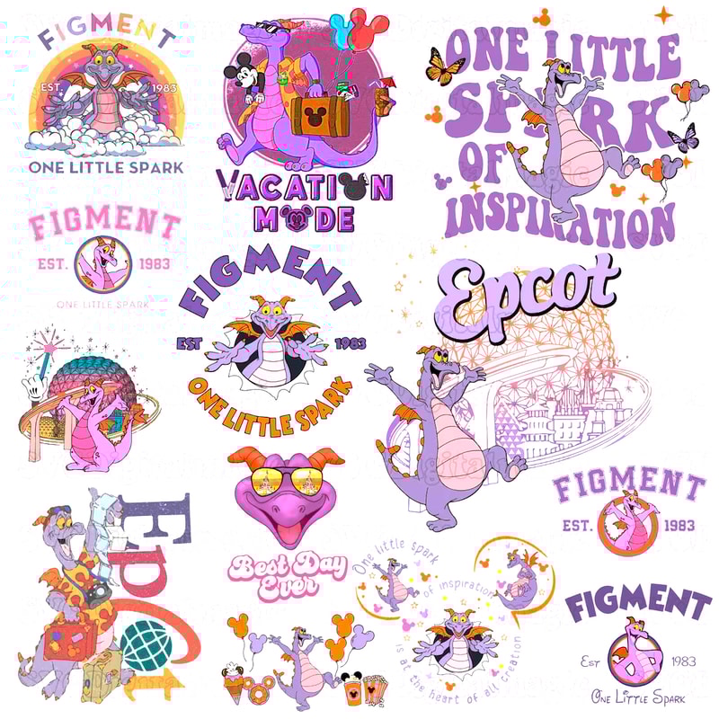 14 Retro Disney Figment Png Bundle (1).jpg