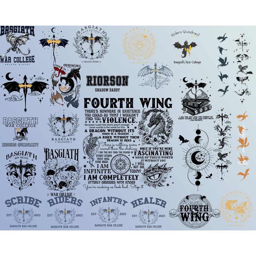 50+ Fourth Wing Bundle Png , Basgiath War College Png (1).png