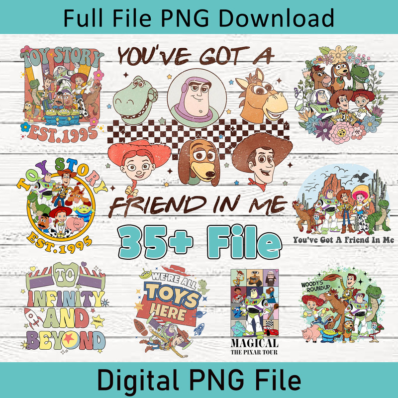 35 Bundle Toys Story PNG Youve Got A Friend In Me PNG Toy Story Friends PNG Woody Buzz World PNG Disney Family PNG 0