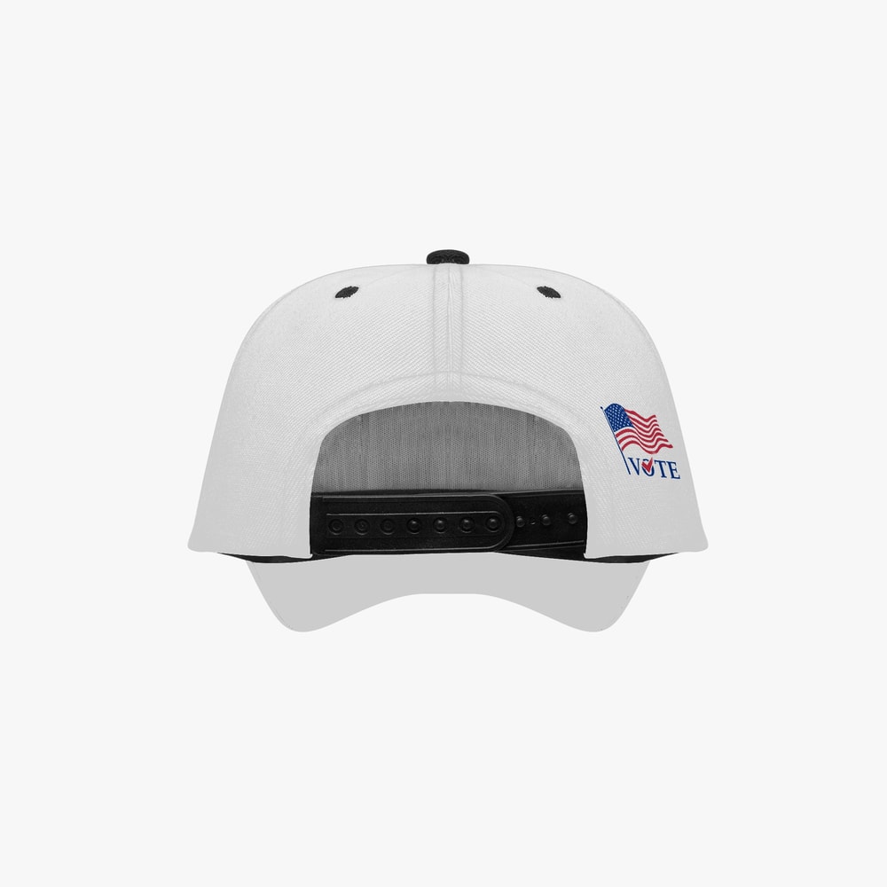 White Cap Voting Day USA Flag Printed Cap 2
