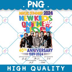 magic summer 2024 new kids on the block 40th anniversary 1989-2024 png, nkotb png