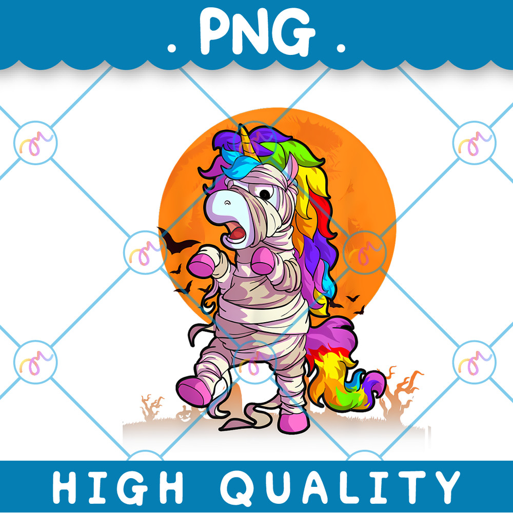 Mummy Unicorn Halloween PNG Cute Mummy Unicorn Halloween 0