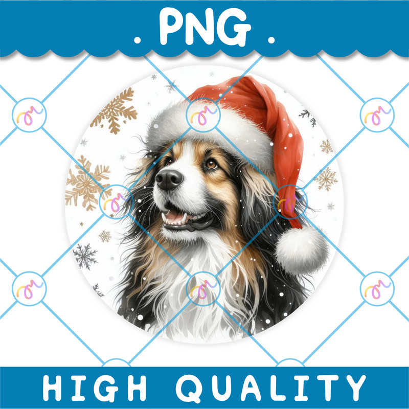 Christmas Barbet Dog Ornament PNG 0