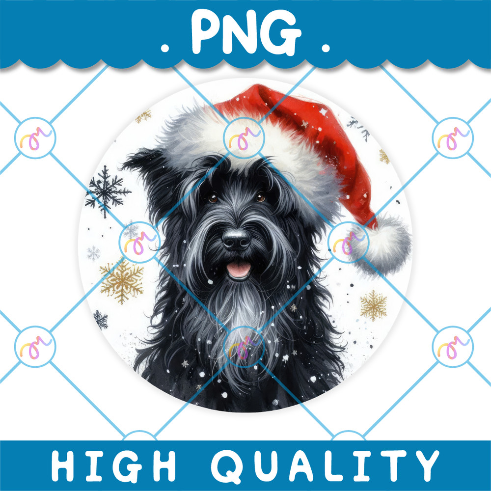 Christmas Black Russian Terrier Dog Ornament PNG 0