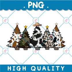 christmas tree cowhide western png, christmas retro sublimation, christmas retro png, christmas weste